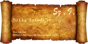 Szily István névjegykártya