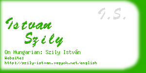 istvan szily business card